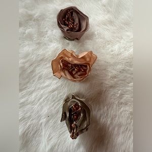 Flower fabric button covers